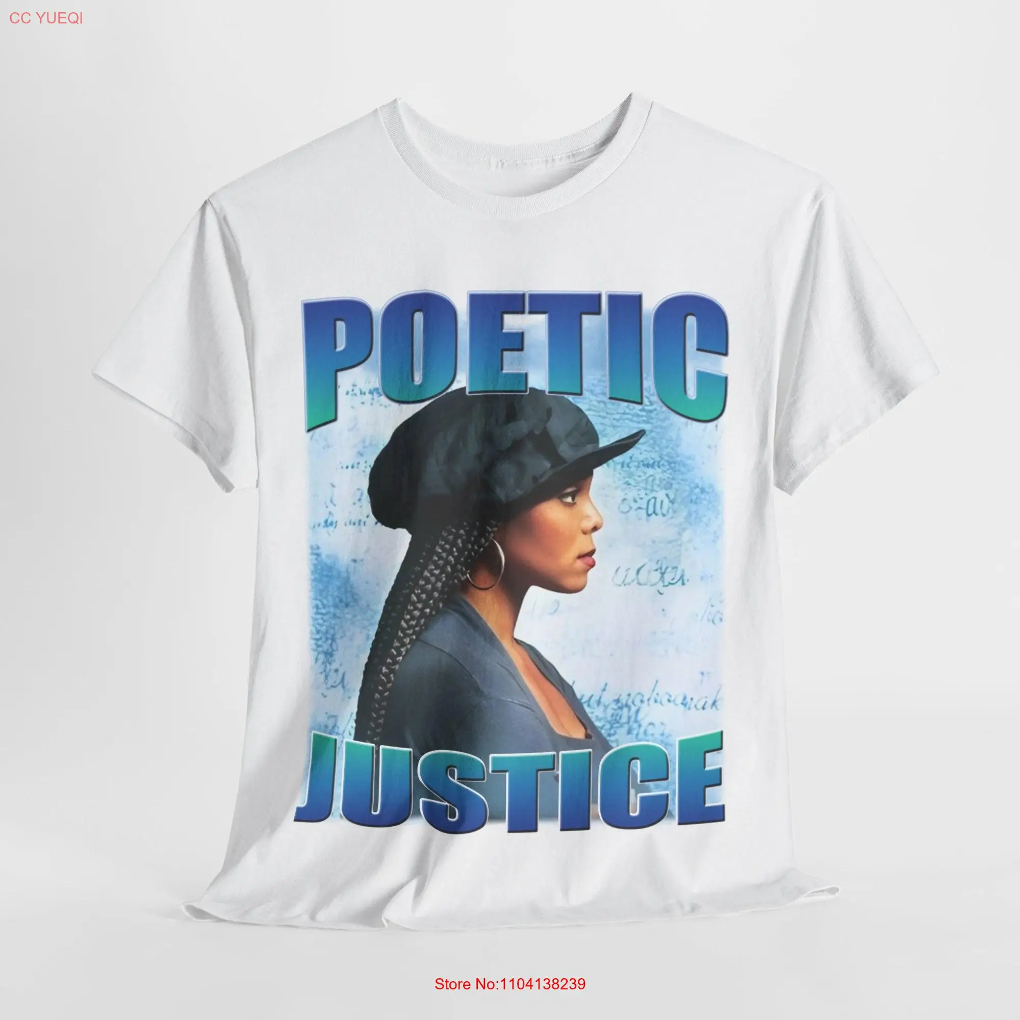 Poetic Justice T Shirt Vintage Retro Hip Hop Fashion Top long or short sleeves