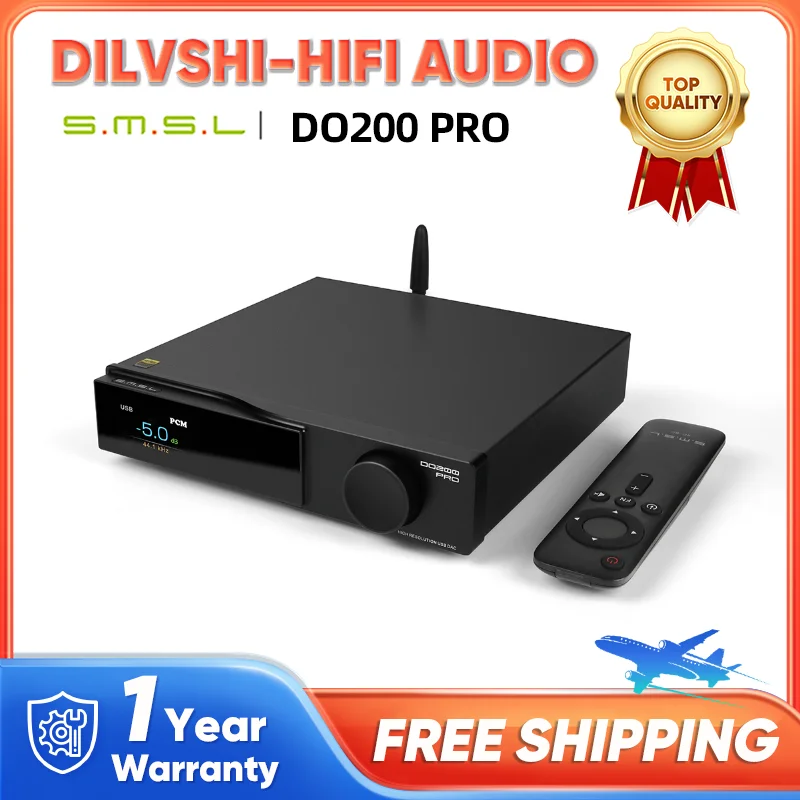 SMSL DO200 PRO Hi-res Audio DAC 12x CS43131 DAC Chips BT5.1 HDMI-ARC Decoder For TV PS4 PS5 Switch Pre-Amp PCM768kHz DO200pro