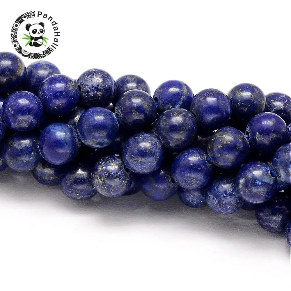 

Natural Lapis Lazuli Round Beads Strands, 4mm, Hole: 0.8mm; about 95pcs/strand, 15.5"