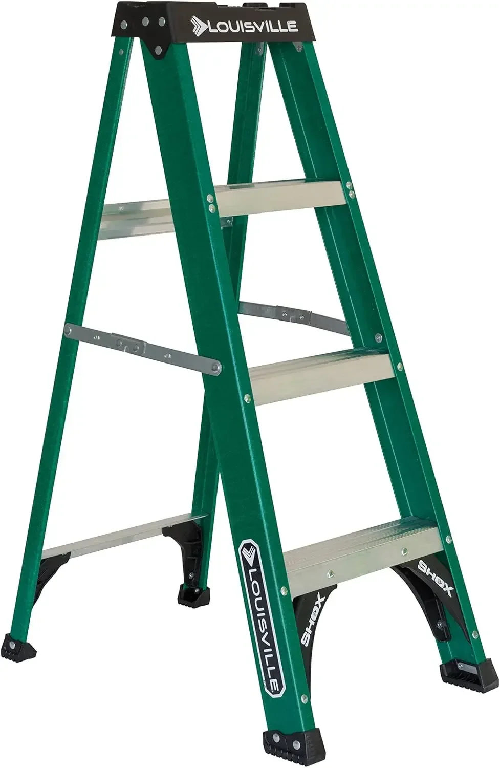4-Foot Fiberglass Step Ladder, 225-Pound Load Capacity, Type II, FS4004
