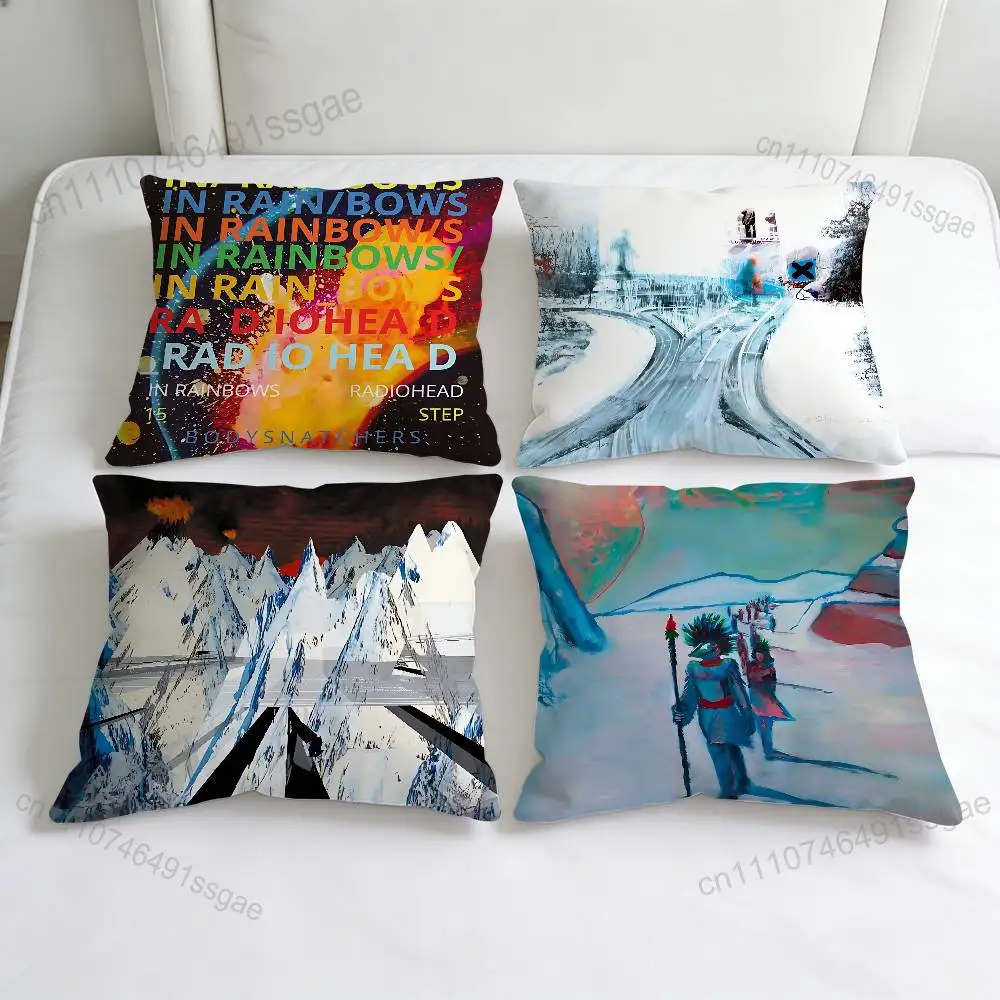 

R-RadioheadS Rock Band Square Pillow Case Soft Decorative Throw Pillow Cover for Home Sofa Bed