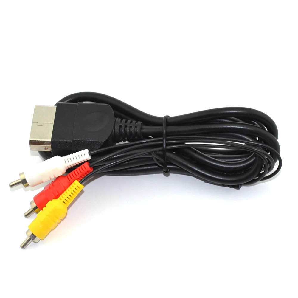 1pcs Audio Video AV Composite Cable Cord For Xbox 3RCA AV Adapter Connector