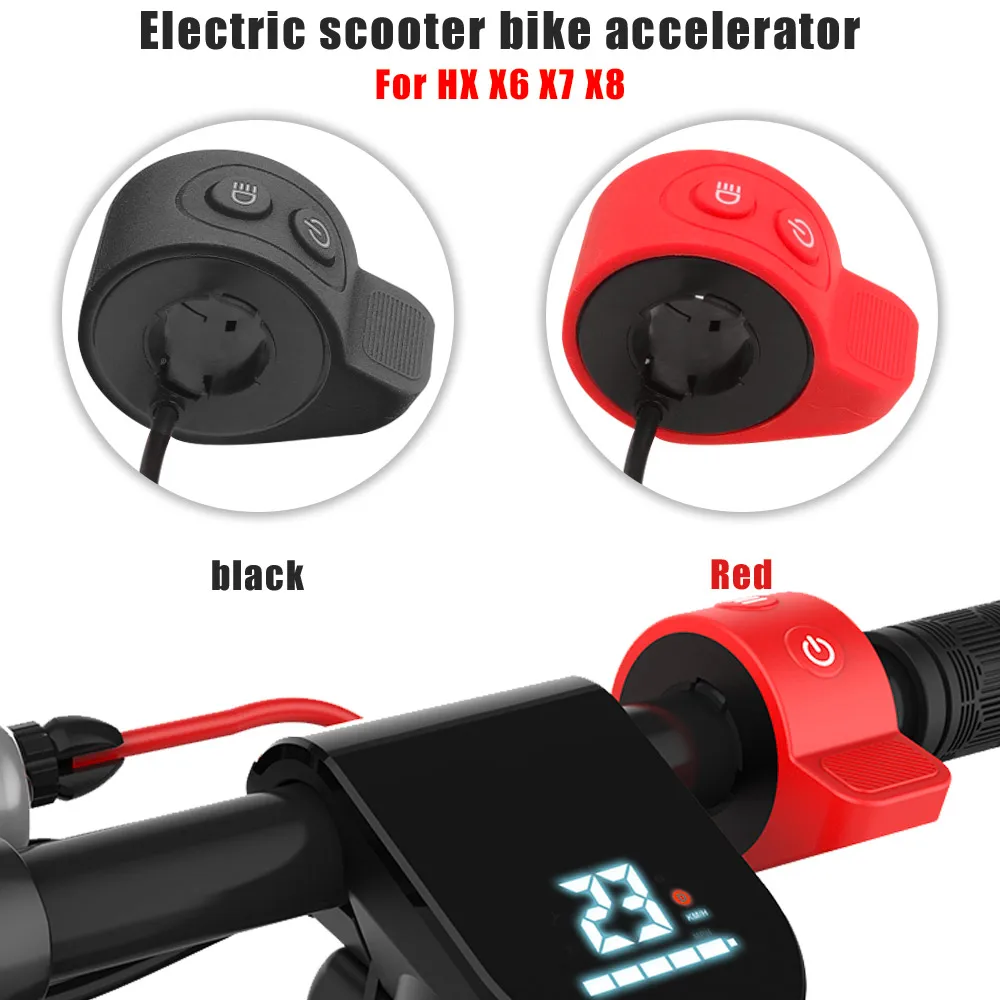 Electric Scooter Speed Throttle Accelerator Speed Control For HX X7 X8 E-Scooter Switch Turn On/off Lamp Light Button Thumb