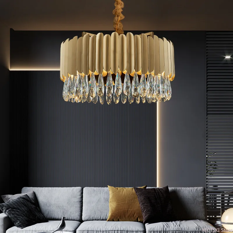 

Simple atmosphere living room chandelier, post-modern style villa duplex floor, modern simple chandelier