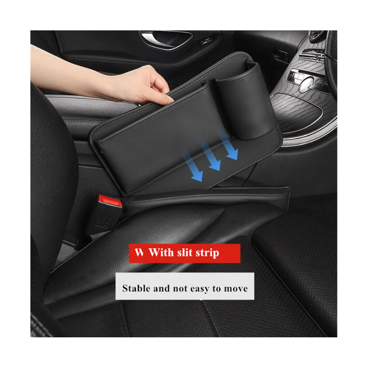 Black Seam Storage Box Car Storage Boxes Storage Bag Car Seam Storage Box Car Interior Accessories