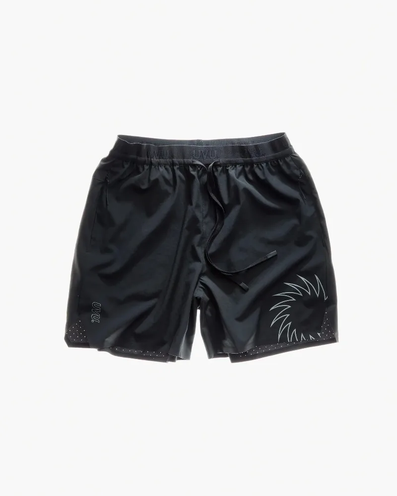 UVU 26SS Zigzag Printing Fitness Training Running Ultra-thin Breathable Elastic Quick-drying with Lined Quad Shorts