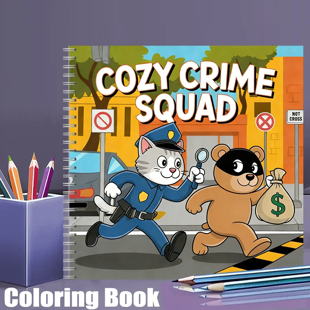 Coloring Book Cozy Silly Squad for Adult Colouring Book, Birthday Day Gift, Back to School Supplies, Adults Cute Drawing Book
