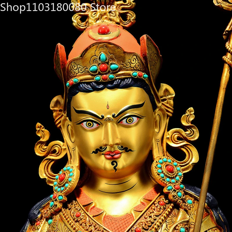 Copper gilding Guru Padmasambhava buddha statue Nepal Tibet  sculpture ,46cm,32cm,21cm