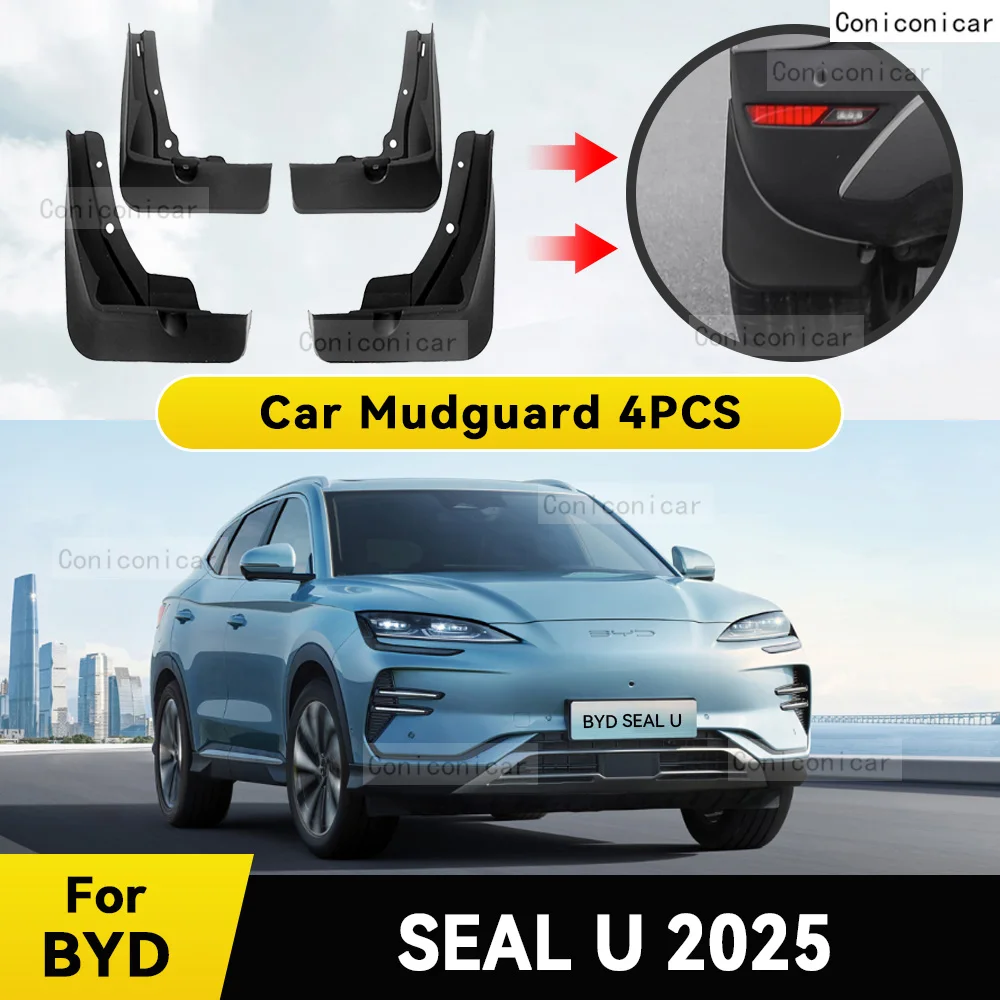 

Car Fender Mud Flaps For BYD SEAL U 2025 Splash Guards MudFlaps Front Rear Wheel Mudguards Auto Attachment MUD FLAPS