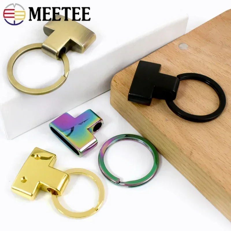 5/10/20Pcs Meetee 20/24mm Metal O Ring Buckle Key Hooks for Bags Strap Stopper Belt Buckles Keychain Screw Clasp Accessories