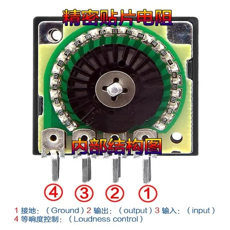 Imagem -05 - Duplo Volume Potenciômetro Knurl Precisão Chip Resistor Entusiasta Stepping Japão Alps Rh2702 50ka100ka250ka 27 tipo 8pin 1pc