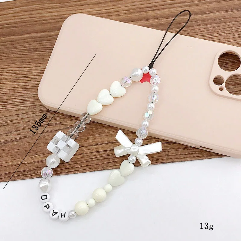 JOLanyard de téléphone de fleur d\'ours pour des femmes, perle simple, papillon perlé, tulipe, étui de téléphone, UL, nouveaux accessoires de bijoux,