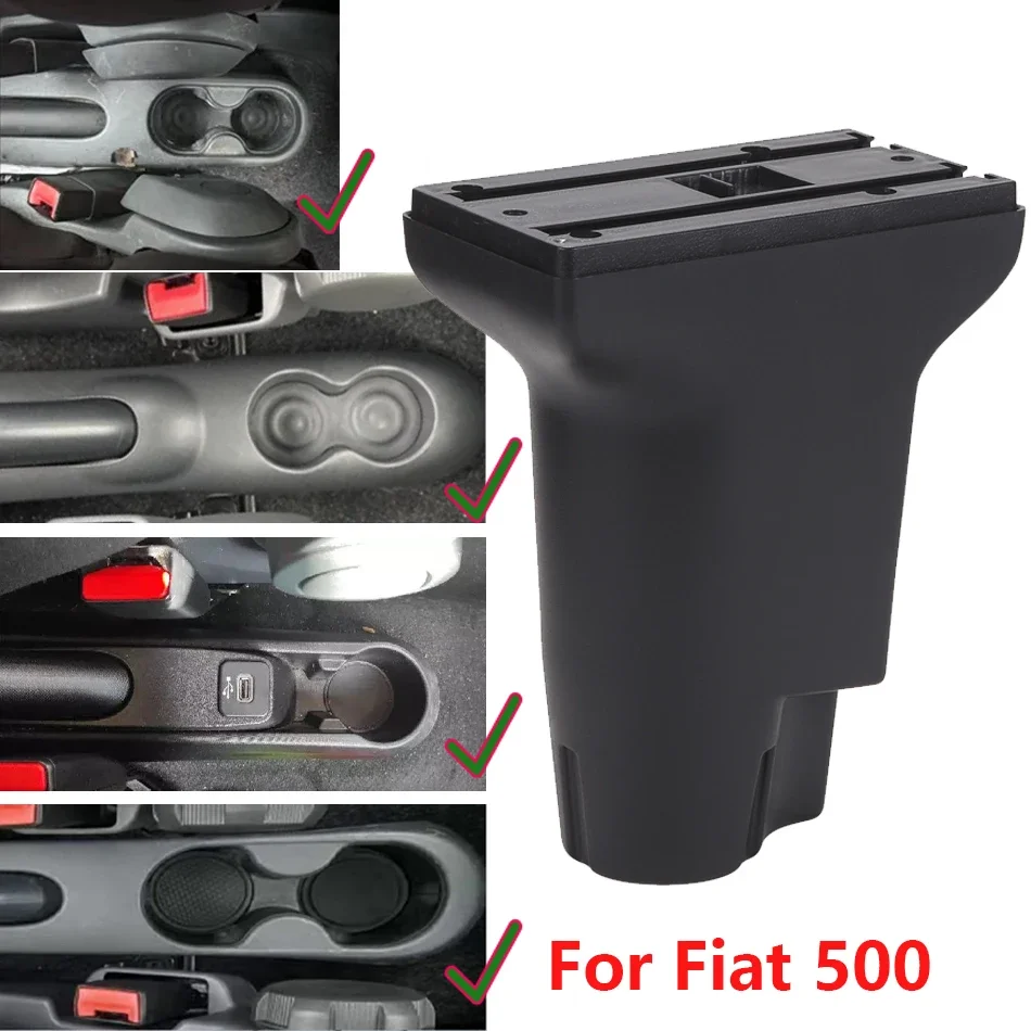 For Fiat 500 Armrest Box For Fiat Cronos Car Armrest Center Auto Storage Box Dedicated Retrofit parts Interior Car Accessories