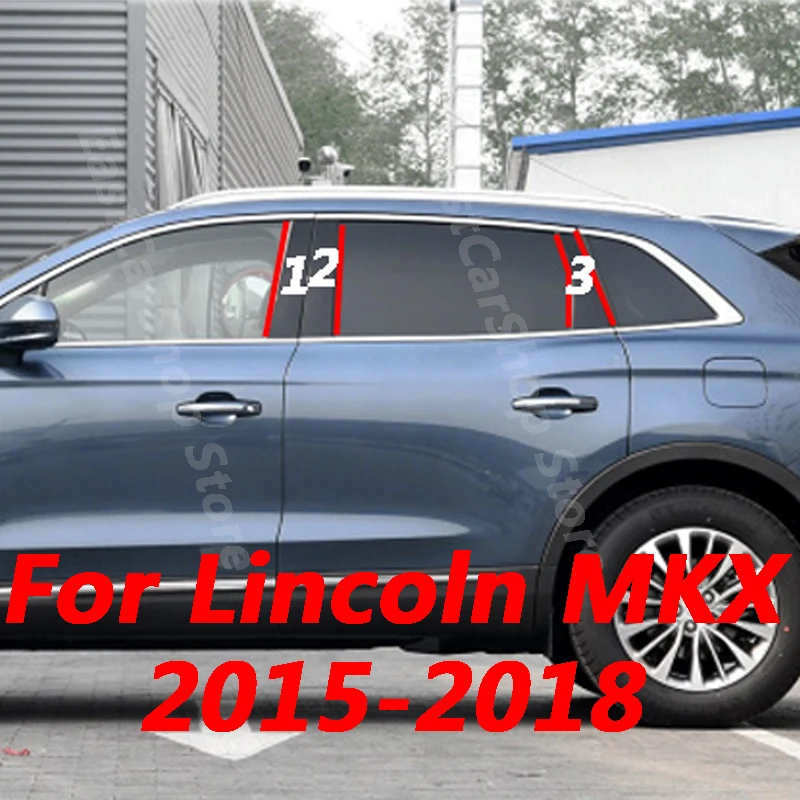 

Для Lincoln MKX 2015 2016 2017 2018 Автомобильная средняя Колонка поликарбоната оконная отделка украшение B C Глянцевая полоса защитные аксессуары