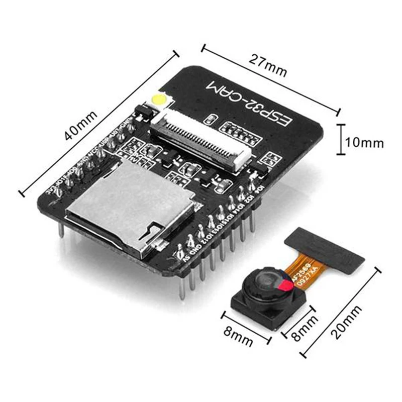 ESP32-CAM-MB واي فاي OV2640 وحدة الكاميرا وحدة بلوتوث 5 فولت CH340G Nodemcu FT232RL USB إلى TTL محول + 40Pin سلك توصيل معزز