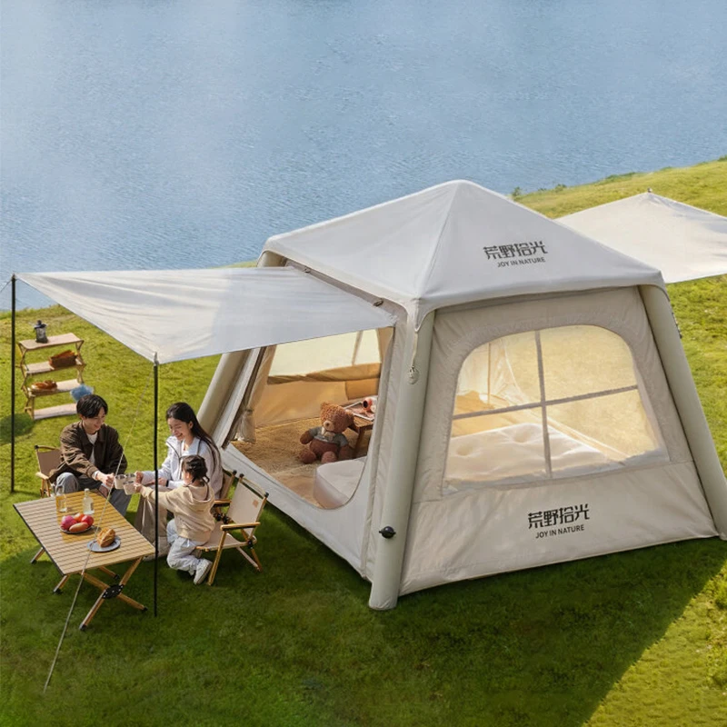 New Inflatable Tent Outdoor Camping Gear Foldable Portable Tent Overnight Thickened Fabric Waterproof Air Tent