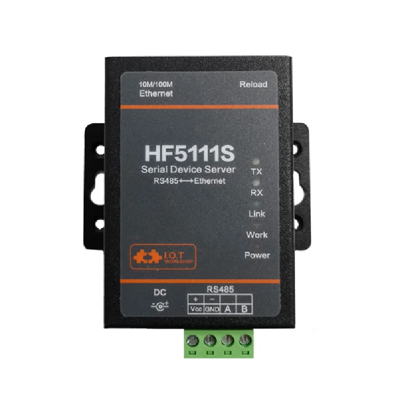 Servidor Serial Port Industrial, Conversor de Transmissão RS485 para Ethernet, Dispositivo HF5111S IOT, Suporte Modbus TCP