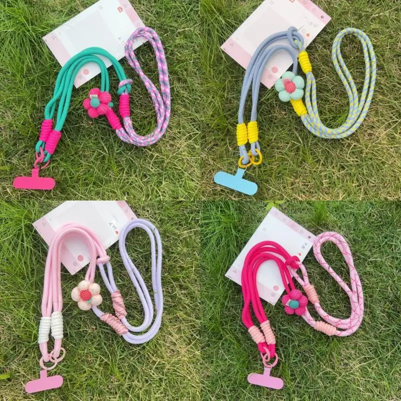 1 Stück 3-in-1 Halsband-Handschlaufe, abnehmbar, 120 cm, Umhängeband für Mobiltelefone, geeignet für Telefon und Wasserbecher – Detail 2