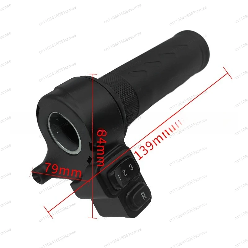All-in-One Handlebar with Throttle, 3-Speed Switch & Reverse for E-Bike, Complete Replacement Handle Grip (C051)