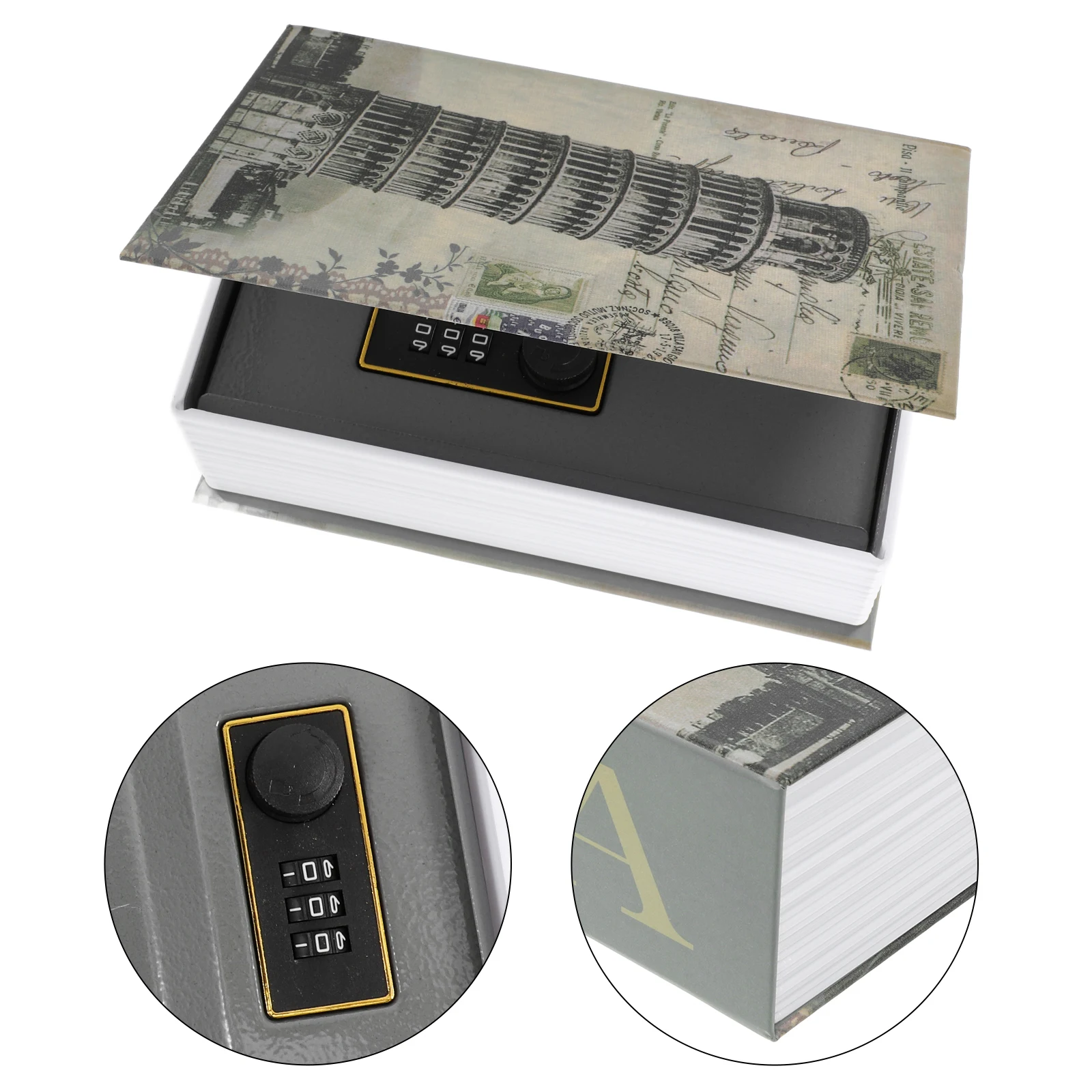 

Secret Safe Box for Money Hidden Book Style Storage Lock Box with Code Small Security Container for Home Use Hidden Storage