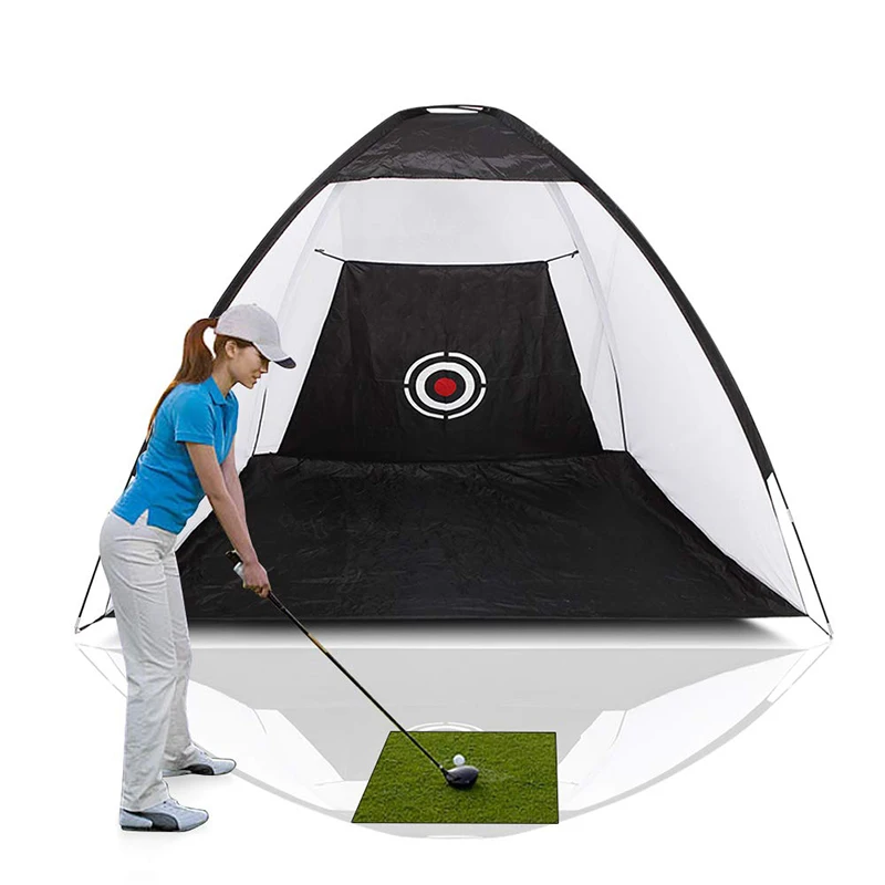 Golf Practice Net, Portable Chipping Net for Beginners, 10x7 Feet Backyard Training Aid, Easy Setup Golfing Equipment