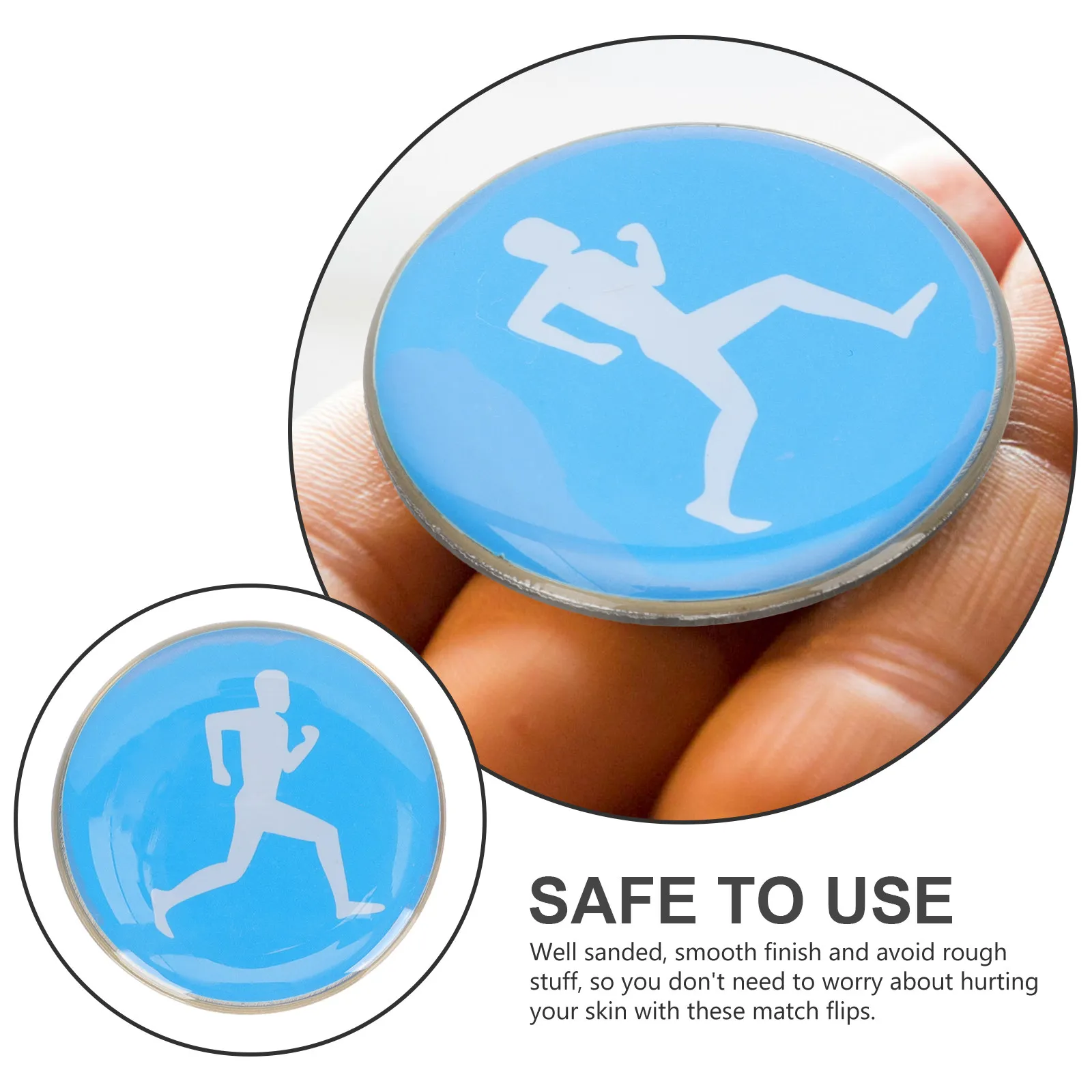 2Pcs Competition Toss Coin Referee Flip Set Easy Clean Reusable Convenient Portable for Game Scenarios Volleyball Badminton