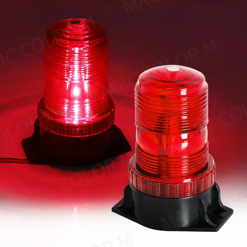 12-24V  LED High Power Emergency Warning Flash Strobe Light Beacon for Forklift Truck School Bus Amber Blue Red