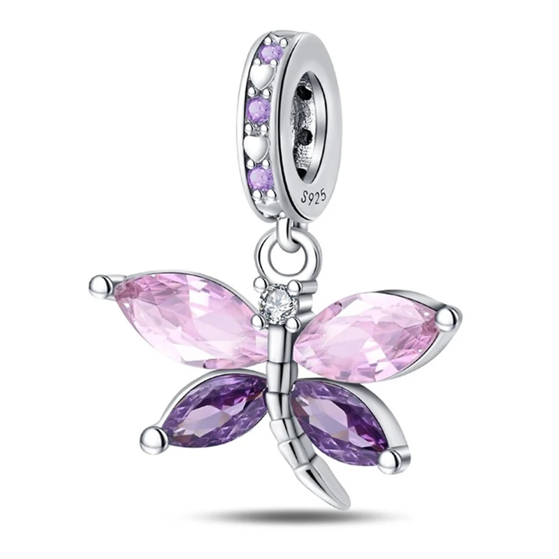 

Классическая серия, серебро 925 пробы, циркон, стрекоза, 3 мм, подвеска из бисера, оригинальный дизайн, подходит для свадебной вечеринки, ювелирные изделия своими руками