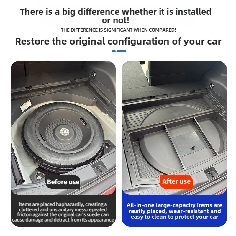 Car Trunk Multifunctional Storage Box Fit Toyota RAV4 2026 Wear Resistant Anti Fouling Cargo Organizer Interior Accessories