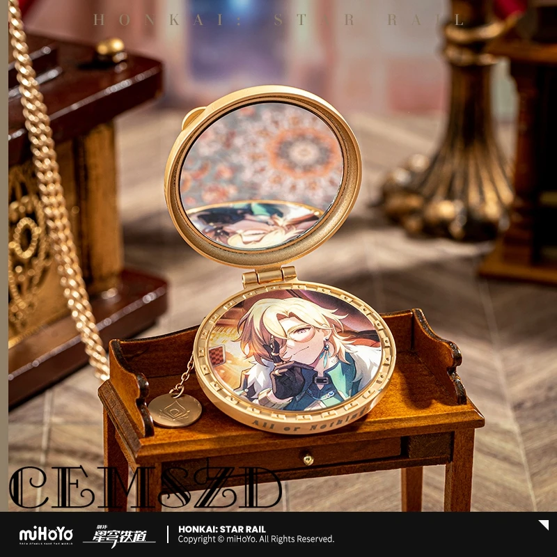 [Genuine] Game Honkai Star Rail Aventurine Cosplay Metal Ornaments Anime and Cartoon-Themed Chain Pocket Watch Accessories