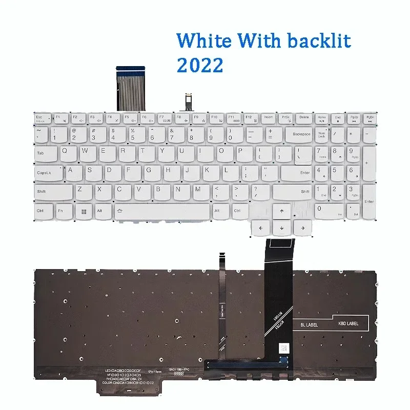 FORNew Original laptop keyboard for Lenovo R7000/r7000p y7000/y7000p 2022 Legion 5 15iah 7H/Pro 16iahth