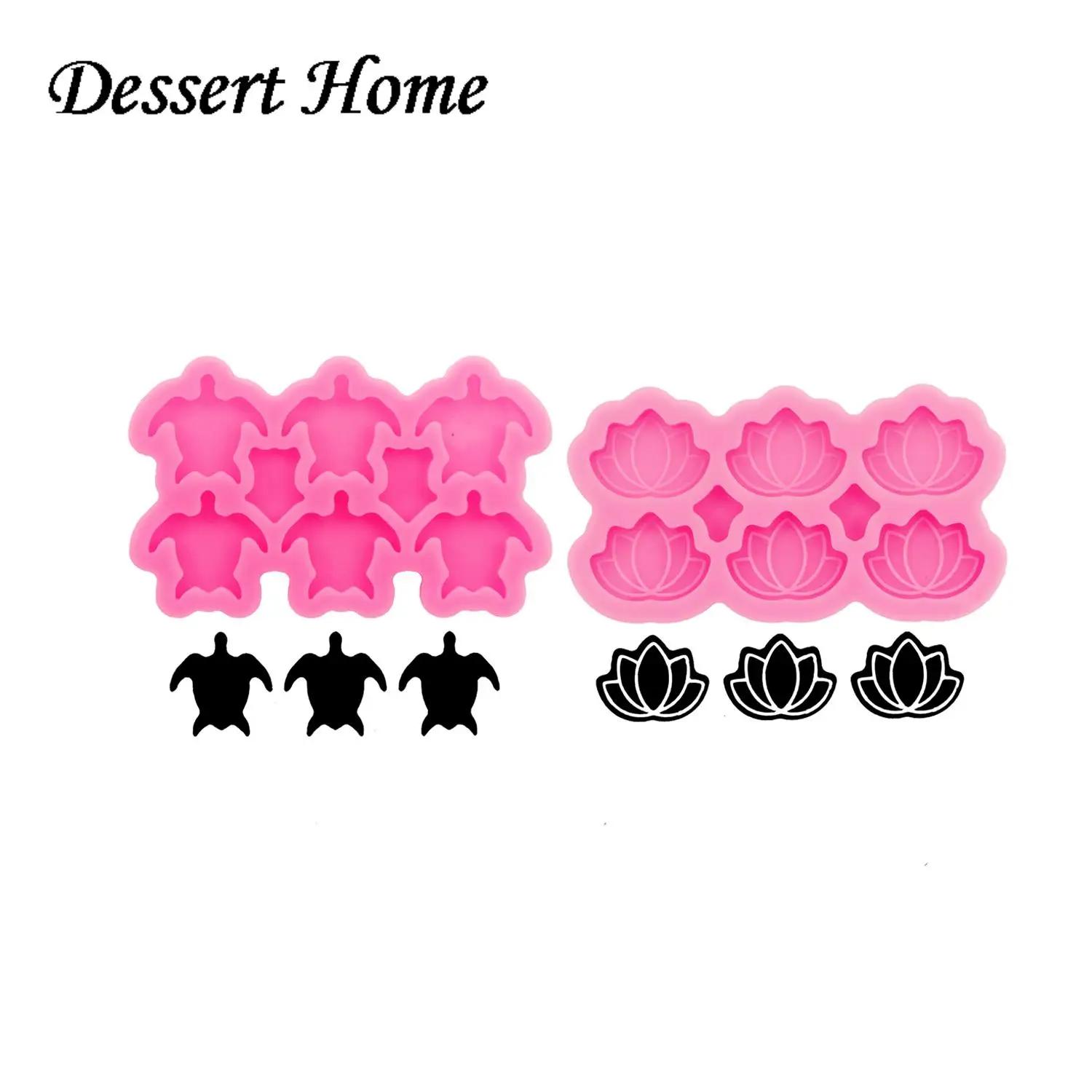 DY1406 Shiny Lotus/Turtle/Shell/Medicine Box/Coffee Cup Earring Studs Epoxy Resin Silicone Molds, Chick Chocolate Cake Mold