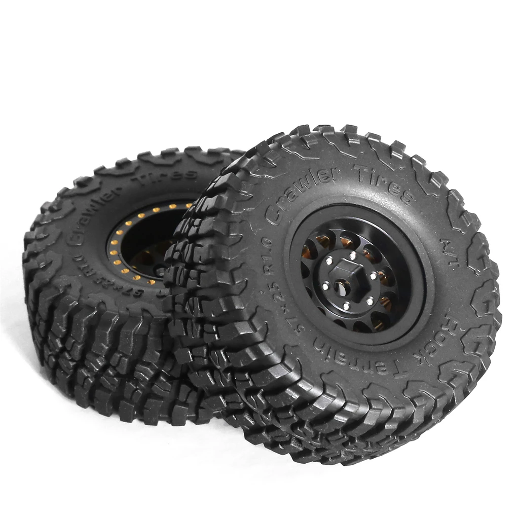 1/24 Messing Duurzame Velgen Band Voor Axiale TRX4M SCX24 RC Auto Deel RC Auto Accessoires Vervangende Onderdelen Zwart