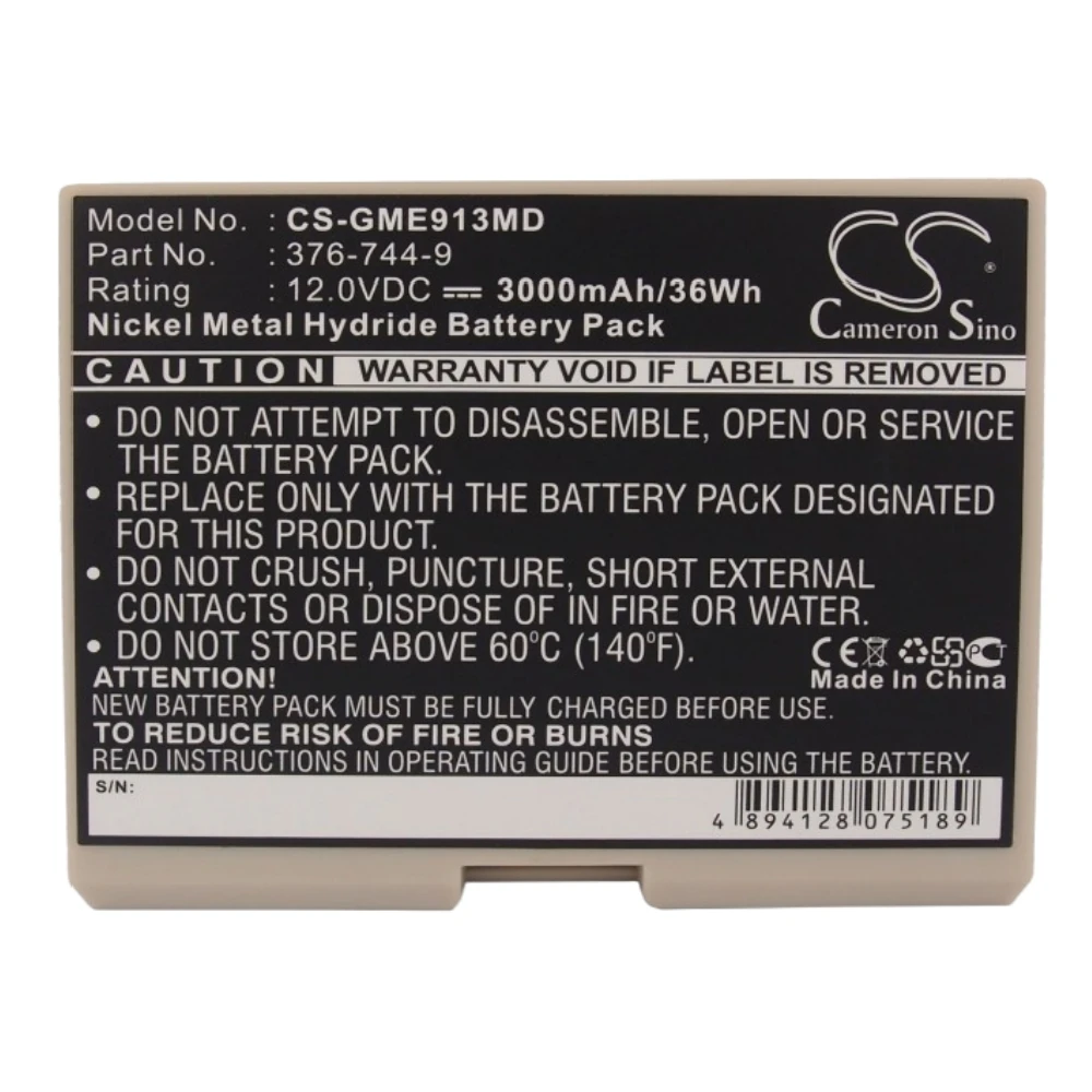 

Ni-MH Medical Battery for GE,12.0v,3000mAh,Hellige Defibrillator,CardioServ,SCP-913,SCP-915,376-744-9,30344030