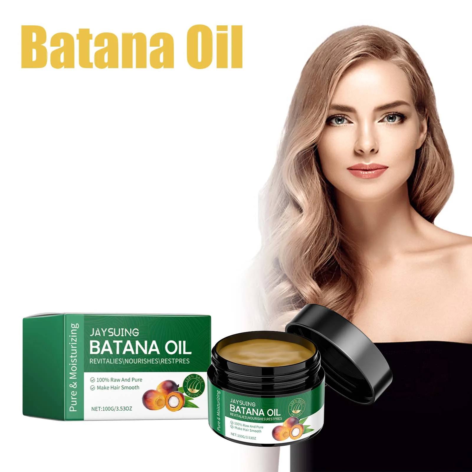 

Batana Hair Growth Oil Prevent Hair Loss Moisturize Scalp Prevent Drying Strengthen Hair Roots Refreshing Gentle Hair Care Oil