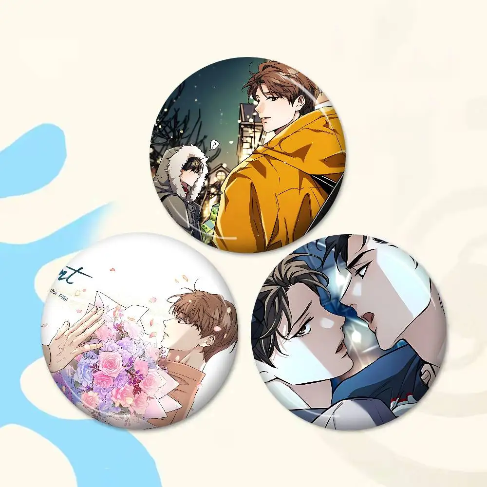 Melting Point bl Round Button Pins Slogan Creative Brooches Backpack Clothes Decoration Fashion Cartoon Jewelry Gifts