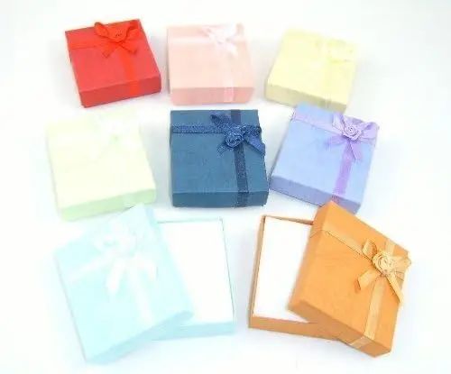 

Assorted Color Pendant Earrings in Bow-Top Boxes
