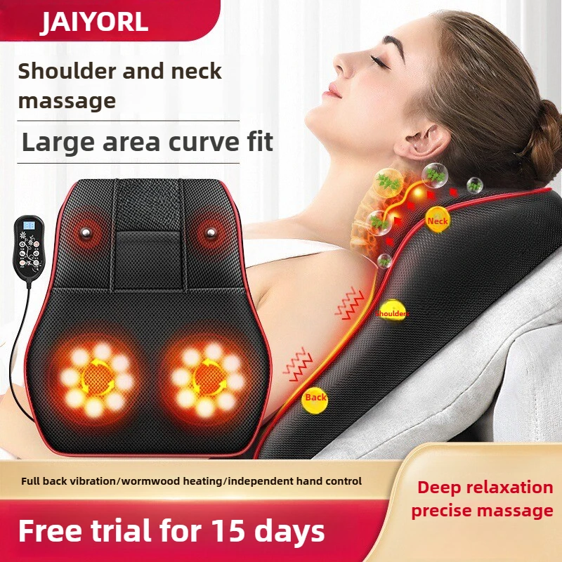 Electric Cervical Pillow For Neck Airbag Ttraction Shiatsu Head Body Back  Waist Massager Car With Heating Vibrating Massage