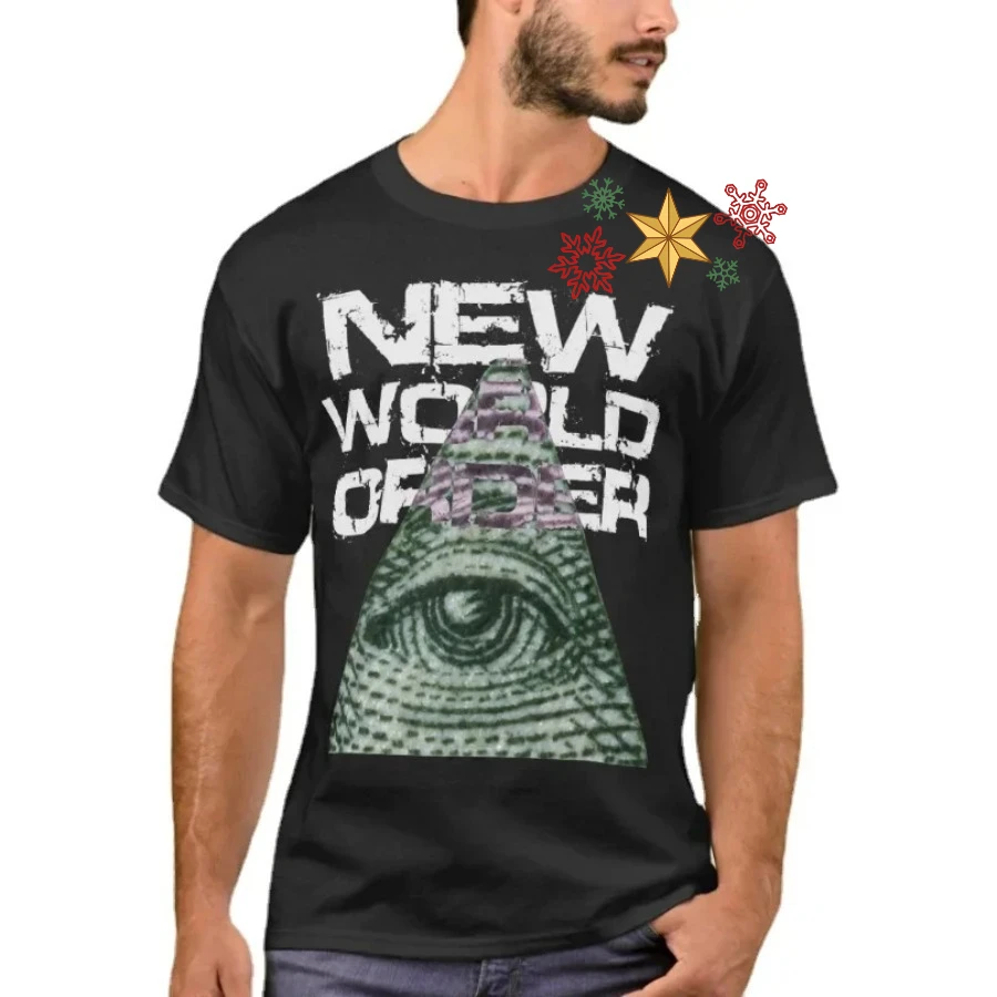 New World Order Illuminati All-seeing Eye T-Shirt 100% Cotton O-Neck Summer Short Sleeve Casual Mens T-shirt Size S-3XL