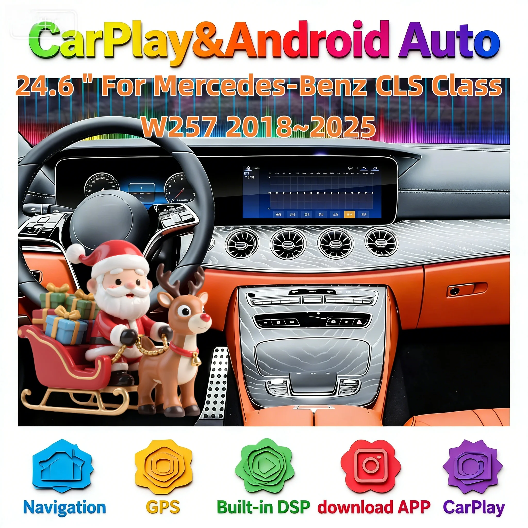 

RHD LHD автомобильный двойной 12,3 Android беспроводной Carplay для Mercedes Benz CLS W257 2018-2025 мультимедийный плеер автомобильный радиоприемник