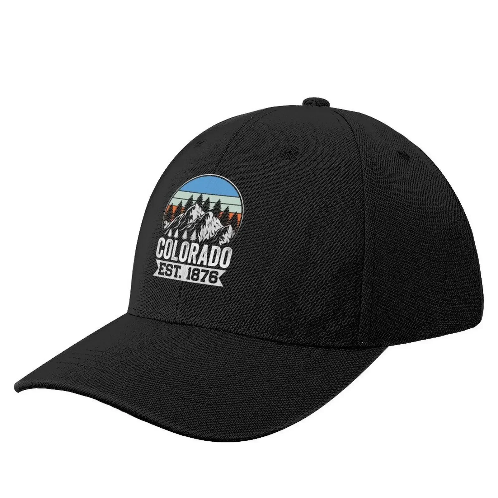 

Colorado EST. 1876 Vintage Hiking Mountain T-shirt Baseball Cap Hat Man For The Sun Golf derby hat hard hat Ladies Men's