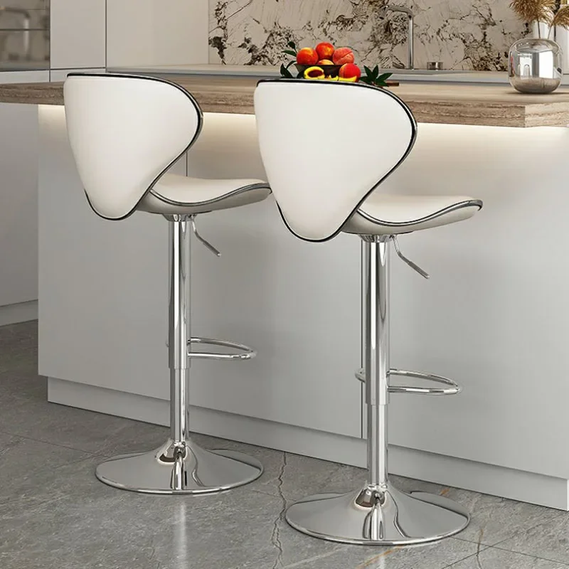 

Барный стул с регулируемой высотой и спинкой для домашнего паба, стойка регистрации, стул с высоким сиденьем, минималистичная мебель