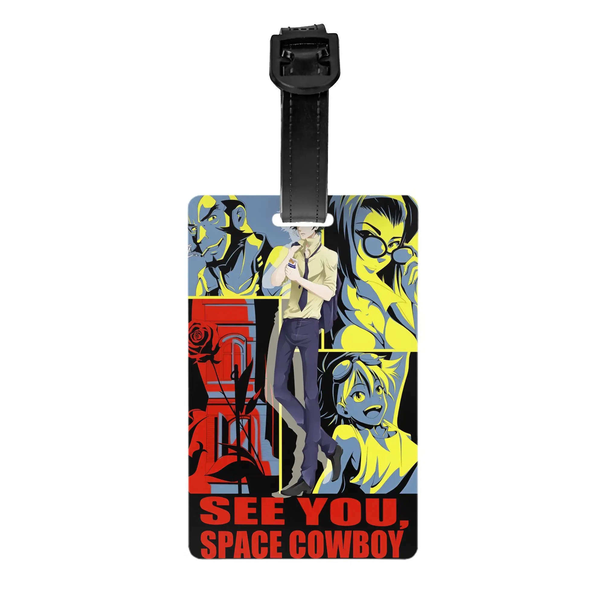 

Custom Cowboy Bebop Anime Luggage Tag Privacy Protection Cartoon Manga Baggage Tags Travel Bag Labels Suitcase