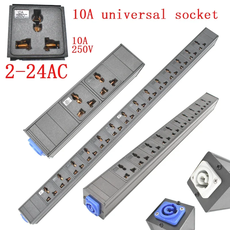 PDU Power Strips Schuko input/output NAC3MPA NAC3MPB 3P Aviation plug 1-11 AC 10A universal output SOCKET No extension cable