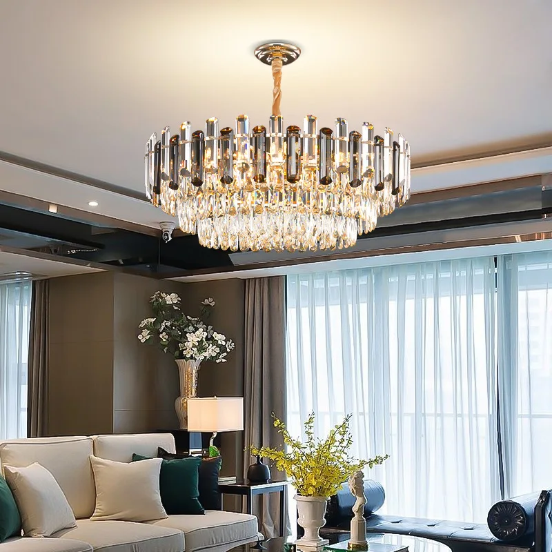 modern style light luxury crystal living room chandelier Modern master bedroom dining room lighting indoor decor home decor