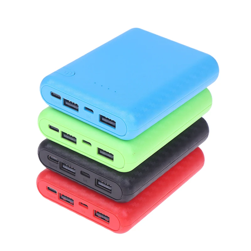 Black, Blue, Green, Red Detachable 4 Slots 18650 Battery Box Case DIY Power Set Material Mini Solderless Power Supply Housing