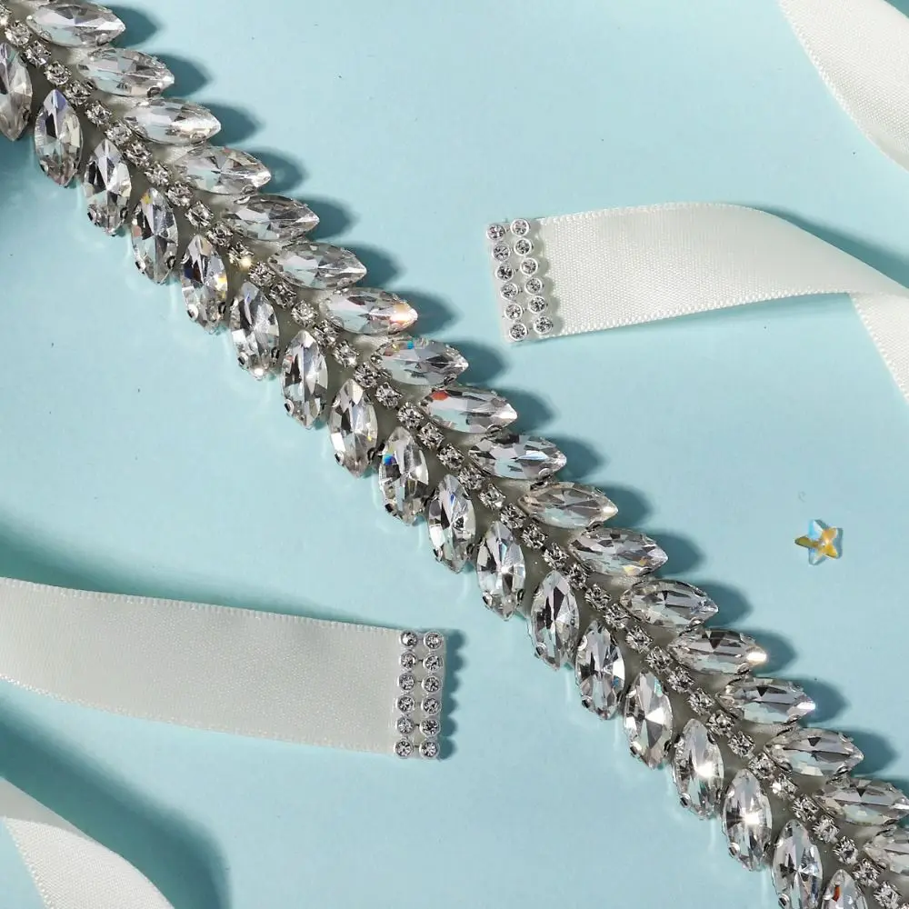 glitter belt for prom dress Womens belt Crystal Wedding Belts Satin Rhinestone Wedding Dress Belt Wedding Accessories Bridal Ribbon Sash Belt Dark green