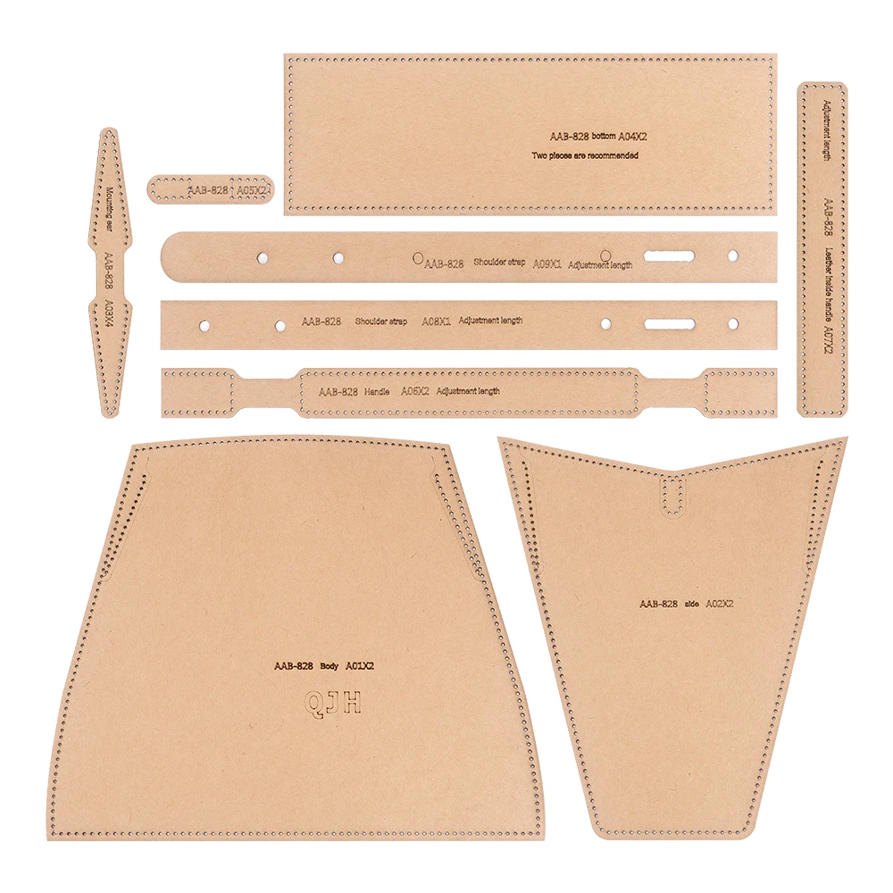1 Set Kraft Paper Design Pattern Drawing, Hand Sewn Template, Paper Mold for DIY Hand Cutting Sewing Leather Tote & Shoulder Bag