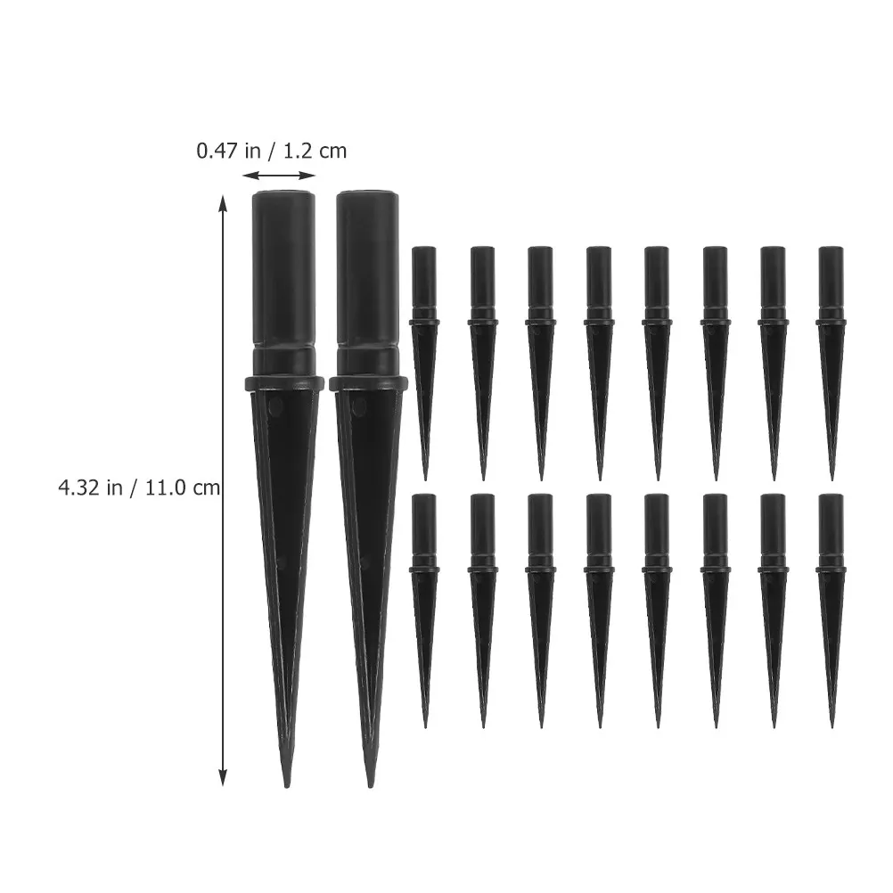 25Pcs Outdoor Garden Lamp Stakes Plastic Replacement Ground Spike for Solar Lights Landscape Yard Lighting Accessory