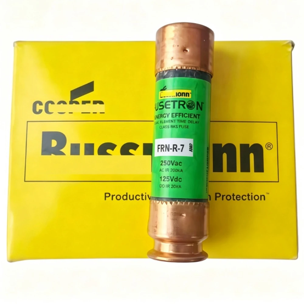 FRN-R-7 RK5 Time-Delay Current Limiting Fuse （2-Pack）7A 250VAC Dual Element Cartridge Fuse for Circuit Protection